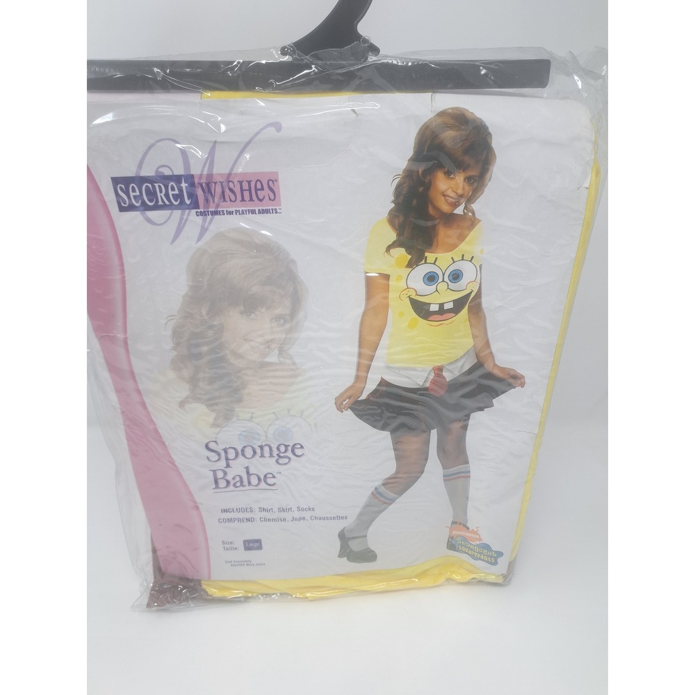Secret Wishes SpongeBob SquarePants Sponge Babe Costume Set Yellow Brown Large